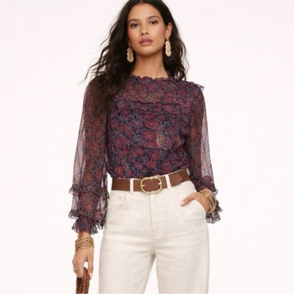 Cleobella Fiorella Floral Boho Blouse Medium